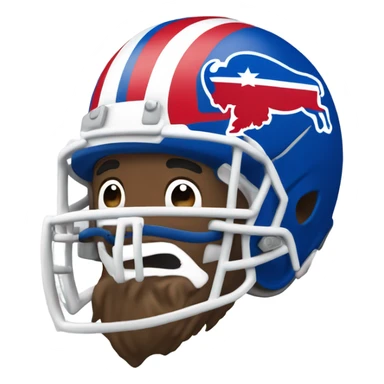 Buffalo wearing a bills uniform  sticker
