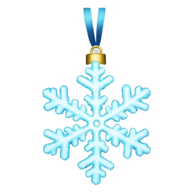 Snowflake Christmas bauble sticker