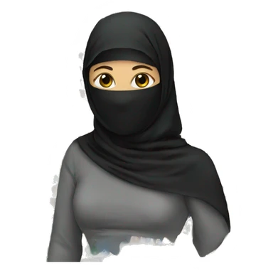 Girl with niqab sticker