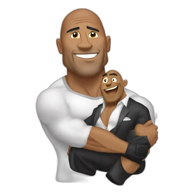 the rock with dumble sticker