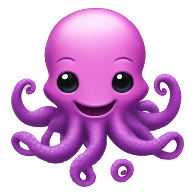 Happy pink / purple kraken sticker