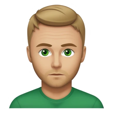 Gary Barlow with dark blonde hair, green eyes sticker