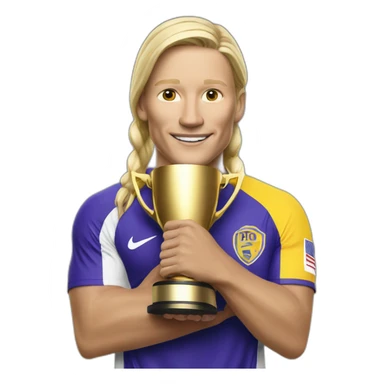 Haaland with trophy sticker
