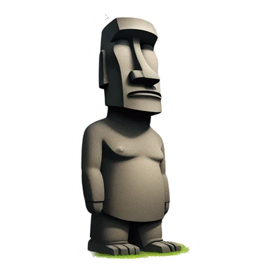 moai with feet sticker