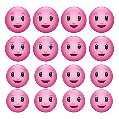 Pink emojis sticker