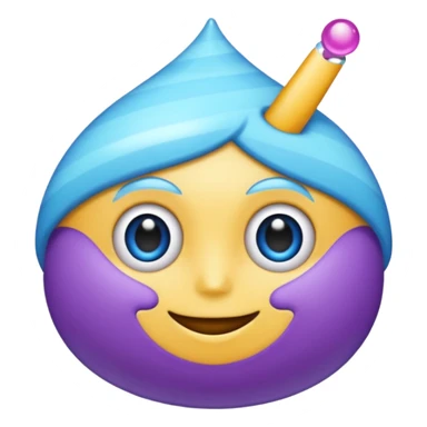 pirulito azul claro e roxo claro sticker