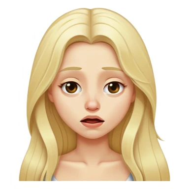 drunk blonde long hair pale sticker
