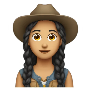 joven vaquera sticker