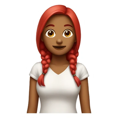 girl with smooth red tail sticker