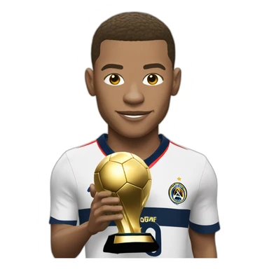 Mbappé soulevant le ballon d'or sticker