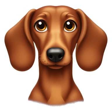 Daschund with curly moustache sticker