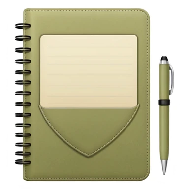 Pale olive Planner open notebook sticker