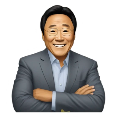 robert kiyosaki levatando los brazos sticker