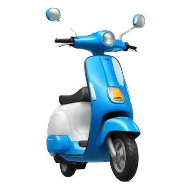 blue scooter in profile sticker
