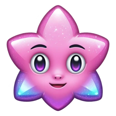 glitter pink game sticker