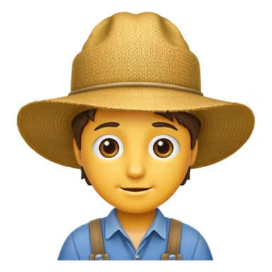 farmer hat sticker