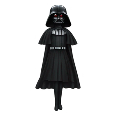 Gato negro vestido de Darth vader sticker