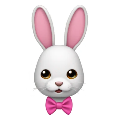 Coneja con lazo rosado sticker