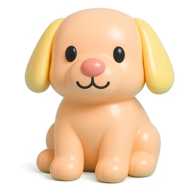               Transform {subject} into a soft vinyl figure with a smooth, glossy surface. The material should look slightly rubbery and tactile, with minimalistic curves and a matte-gloss hybrid finish. Use pastel or soft solid colors. The surface is seamless, with no visible textures or roughness. Studio lighting, vibrant background, clean, playful, designer toy aesthetic and no shadows. {subject} = dog, make sure the mouth has nice outlines sticker