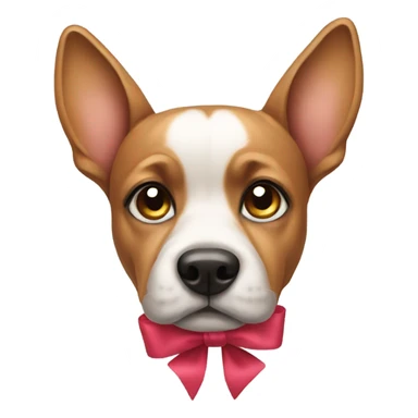 Dog with bows sticker