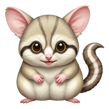 Fat and cute Japanese sugar glider  white sticker