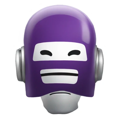 Chat bot with error banner over face  sticker