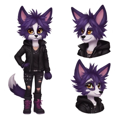 Edgy punk anthro furry by Falvie, LiLaiRa, griffsnuff, AngieWolf sticker