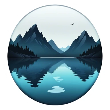 Dark deep lake sticker