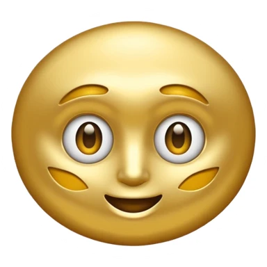 eine goldene schallpaltte, die ein gesicht hat und lächelt, keine menschlcihes gesicht sticker