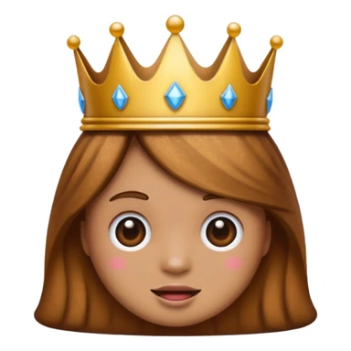 Poop emoji wearing a princess crown  sticker