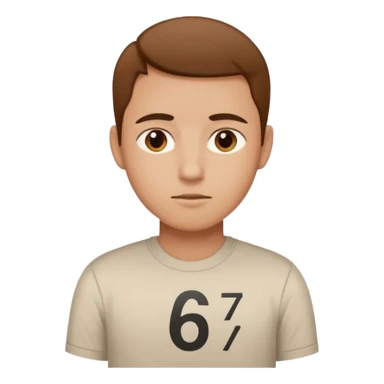 emoji de el famoso meme "six seven(6,7)" sticker