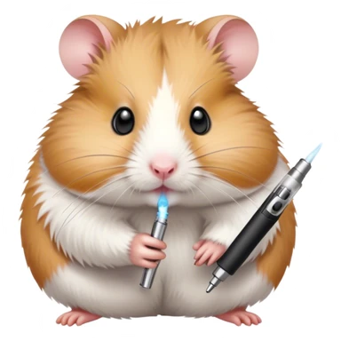 Hamster holding a vape pen sticker