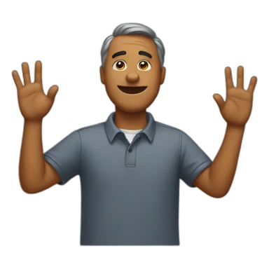 Ernie waving gesture sticker