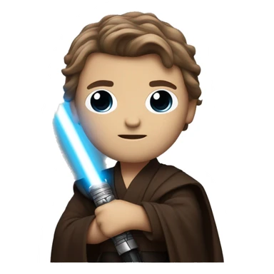 anakin skywalker from star ars with a ble lightsaber and ight ud color sticker