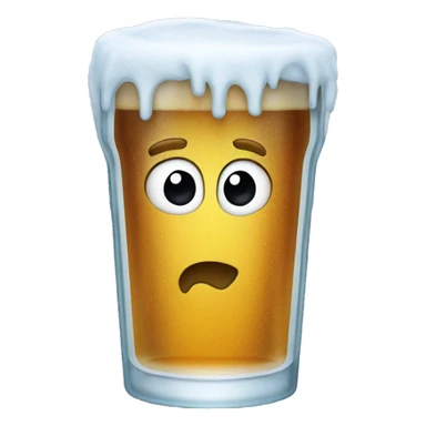 a frosty empty pint glass sticker