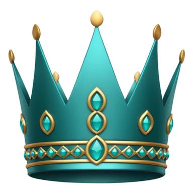 teal crown sticker