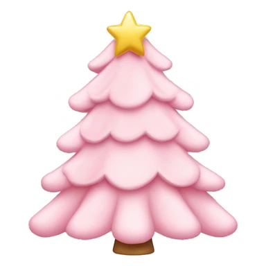 Light Pink Christmas tree with bows sticker