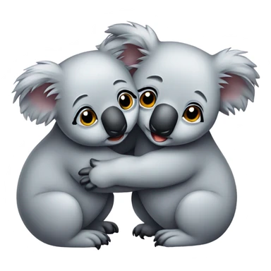 Cute koalas hugging each other sticker