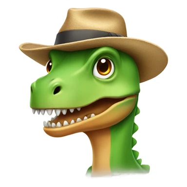dinosaur with a hat sticker