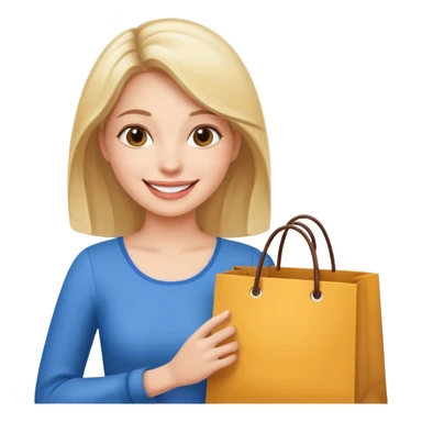 A beautiful woman holding a shopping bag. sticker