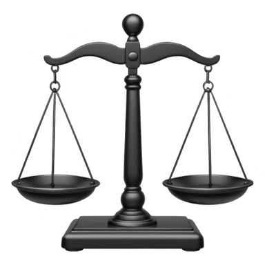 A line drawing of a balance scale. sticker