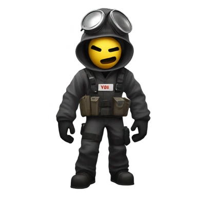 Roblox character Roblox doomsday style on Roblox doomsday saying do you are have stupid? sticker