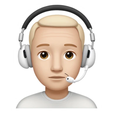 A face exactly like this « 😶 » and wearing airpods max without microphone  sticker