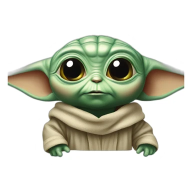 baby-yoda-controlling-spaceship sticker