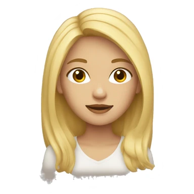 mujer pelo largo rubia sticker