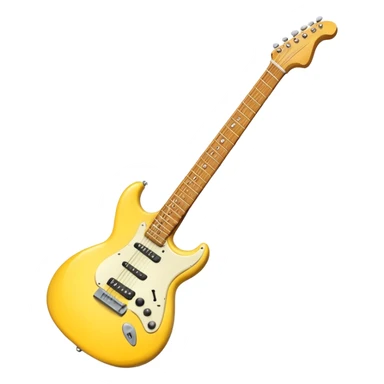 Yellow electric guitar sticker