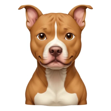 Tan Pit bull with natural ears male  sticker