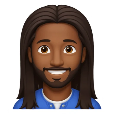 Omarion with dark brown long hair  sticker