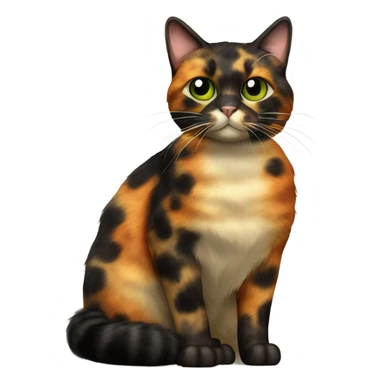 Tortishell cat sticker