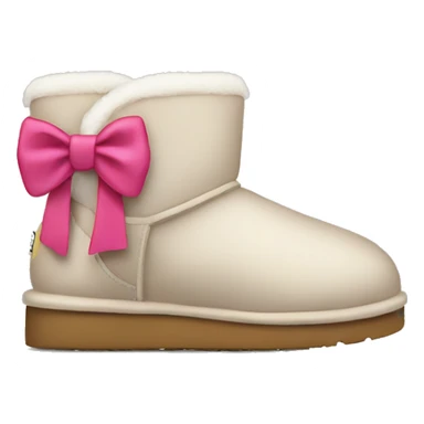 Uggs with bow on the back of them sticker